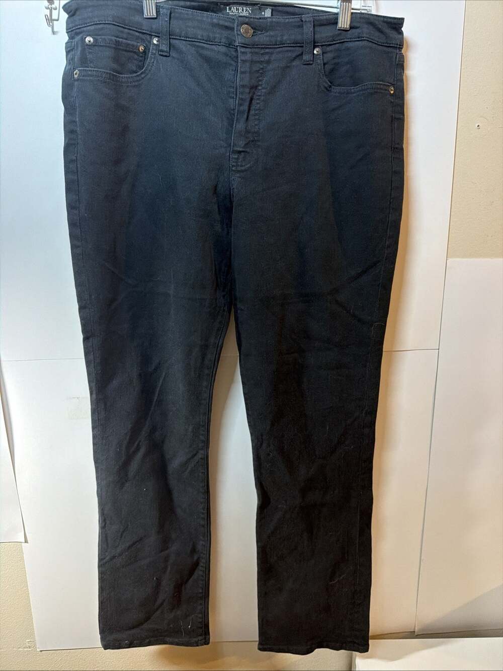 Lauren Ralph Lauren Black Jeans Women's Size 14 Black Straight leg
